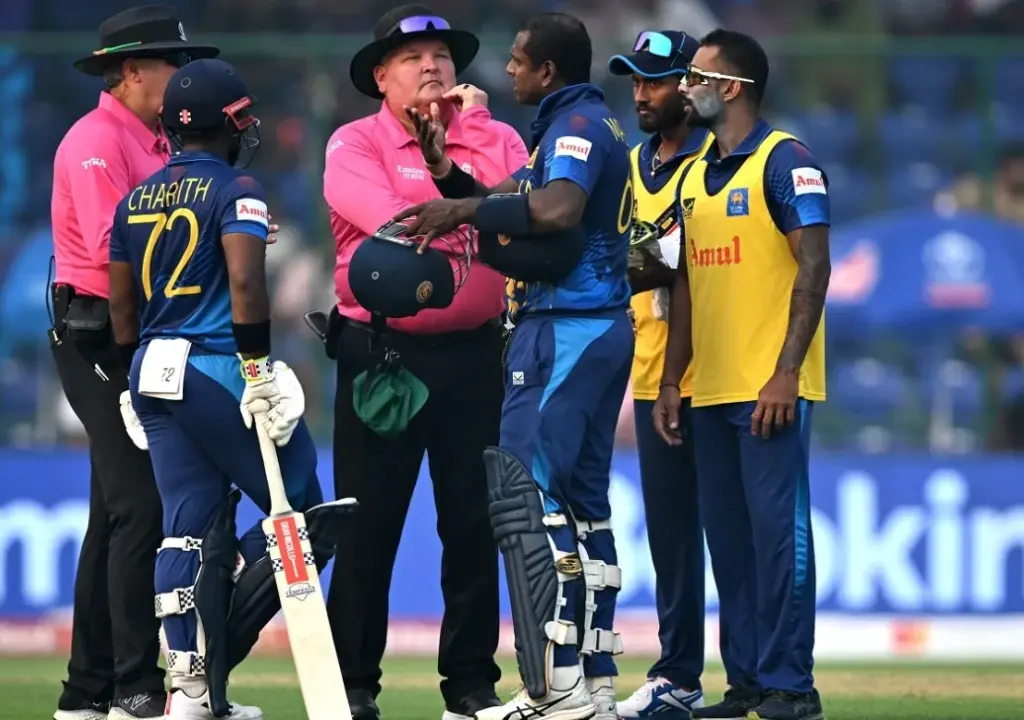 Angelo Mathews' Timeout Moment in the ICC Men's ODI World Cup 2023