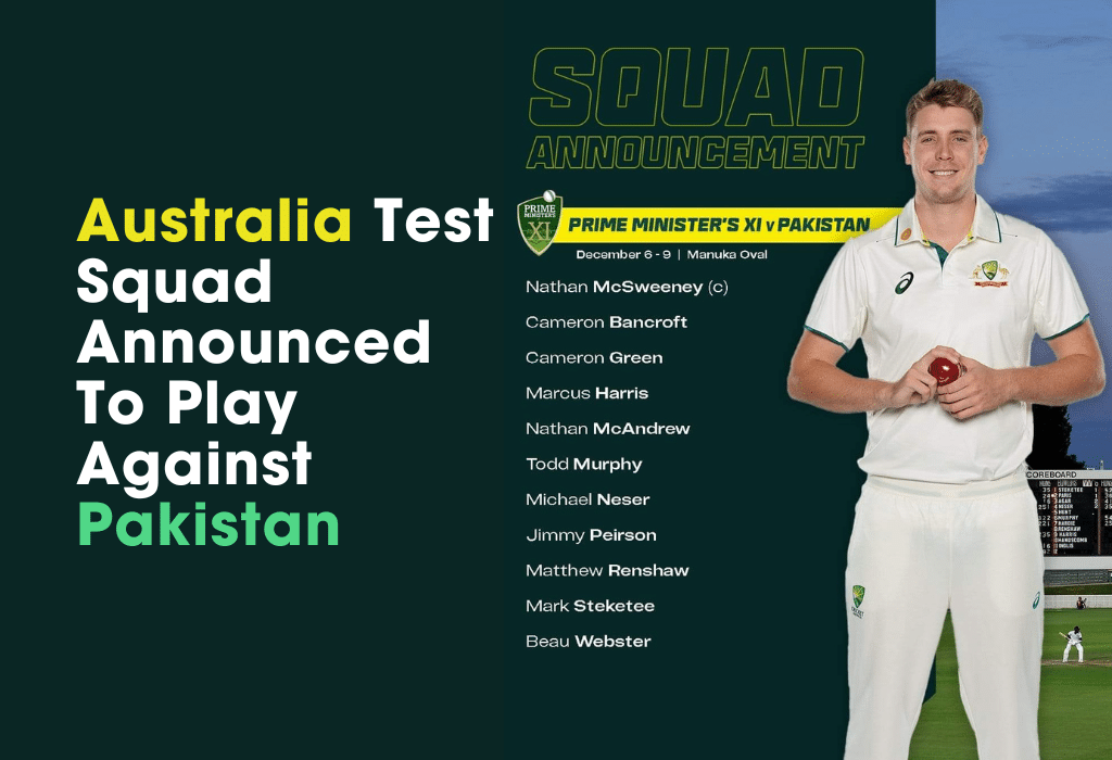 Australia Test Squad To Play Against Pakistan