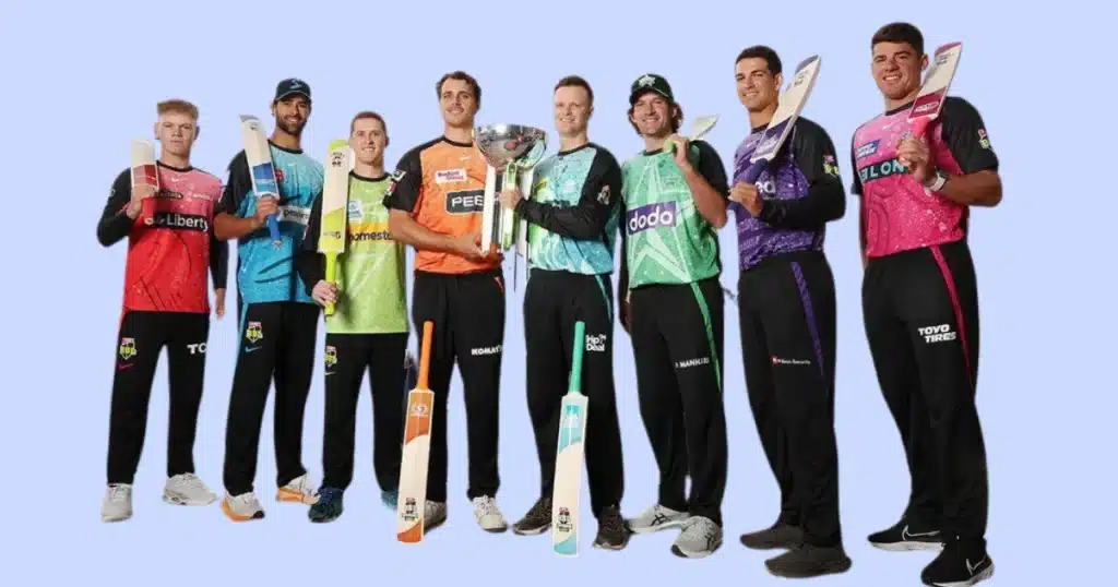 All captains of BBL Teams in posing in style for picture